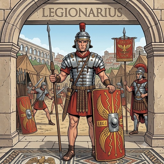 Illustration for the Legionarius rank: a Roman legionary