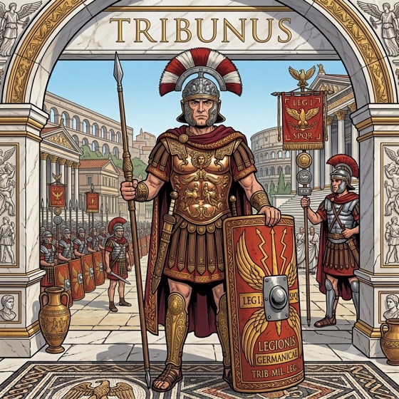 Illustration for the Tribunus rank: a Roman military tribune